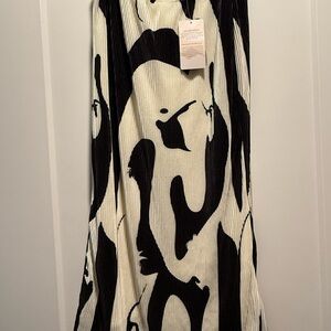 Long Midi Skirt Elegant Black and White Women's Dress women’s small nwt